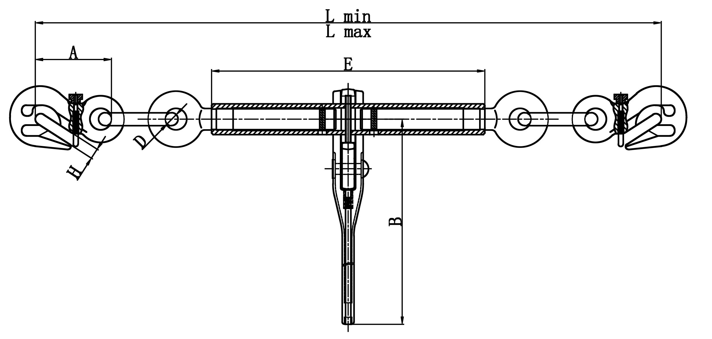 Ratschenlastspanner für Zurrketten